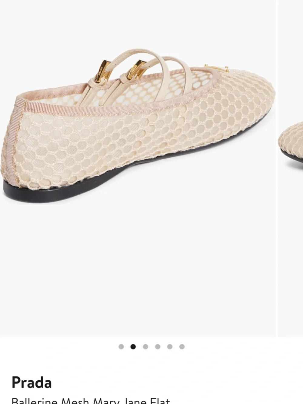 Prada Ballerina Mesh Mary Jane Flat - Picture 3 of 13